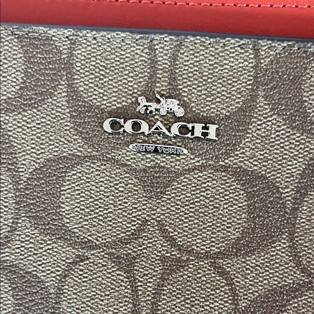 New Coach Crossbody Bag - Brown with orange Accents - Picture 2 of 16
